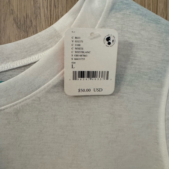 White Long Sleeve Layered Top - Picture 2 of 3